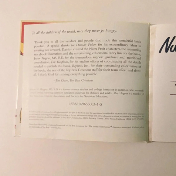 Vintage 1998 Nutra Fruit Heroes to the Rescue Healthy Book For Kids - Picture 7 of 16